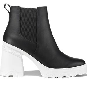 Sorel Black and White Ankle Boots
